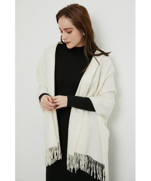 rienda（リエンダ）の「カシミア100％マフラー（マフラー・レディース・ブラック/アイボリー/ライトブラウン・FREE）」の13枚目の写真