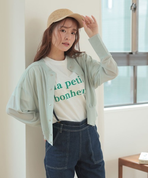 DONOBAN（ドノバン）の「シアースナップカーディガン（カーディガン/ボレロ・レディース・ホワイト/ブラック/グレー/ミント・F）」の19枚目の写真