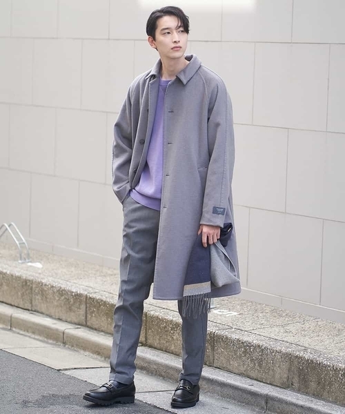 a.v.v(アーヴェヴェ)の「ビーバーステンカラーコート(ステンカラーコート・メンズ・グレー/ライトブラウン・50/46/44/48)」の4枚目の写真
