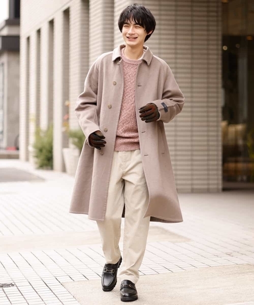 a.v.v(アーヴェヴェ)の「ビーバーステンカラーコート(ステンカラーコート・メンズ・グレー/ライトブラウン・50/46/44/48)」の8枚目の写真