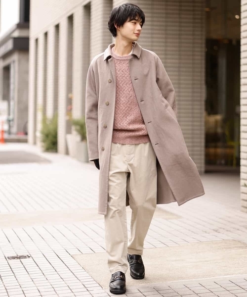 a.v.v(アーヴェヴェ)の「ビーバーステンカラーコート(ステンカラーコート・メンズ・グレー/ライトブラウン・50/46/44/48)」の9枚目の写真