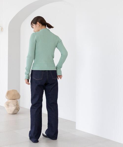 CITEN（シテン）の「＜CITEN（シテン）＞リブハイネックトップ ニット（ニット/セーター・レディース・オフホワイト/ライム/ライラック・FREE）」の8枚目の写真