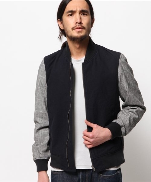 WEGO(ウィゴー)の「WEGO/フレンチリネン混MA-1(ミリタリージャケット・メンズ・ブルー/その他1・MEDIUM/LARGE)」の5枚目の写真