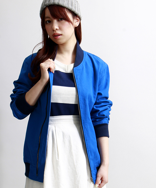 WEGO(ウィゴー)の「WEGO/フレンチリネン混MA-1(ミリタリージャケット・メンズ・ブルー/その他1・MEDIUM/LARGE)」の15枚目の写真