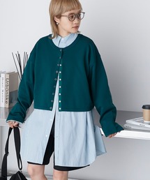 forksy.（フォルクシー）の「【forksy.】前後２WAYリングスナップクロップドカーディガン（カーディガン/ボレロ）」