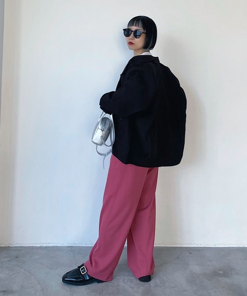 PAGEBOY（ページボーイ）の「ダッドサイズミリタリージャケット（ミリタリージャケット・レディース・ブラック/カーキ/ライトベージュ・FREE）」の10枚目の写真