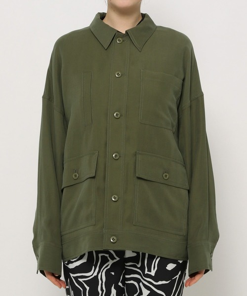 PAGEBOY（ページボーイ）の「ダッドサイズミリタリージャケット（ミリタリージャケット・レディース・ブラック/カーキ/ライトベージュ・FREE）」の16枚目の写真