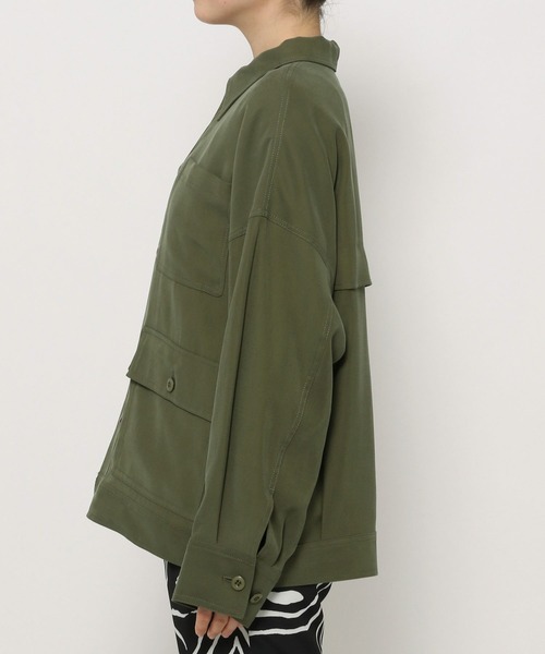 PAGEBOY（ページボーイ）の「ダッドサイズミリタリージャケット（ミリタリージャケット・レディース・ブラック/カーキ/ライトベージュ・FREE）」の17枚目の写真