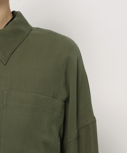 PAGEBOY（ページボーイ）の「ダッドサイズミリタリージャケット（ミリタリージャケット・レディース・ブラック/カーキ/ライトベージュ・FREE）」の22枚目の写真