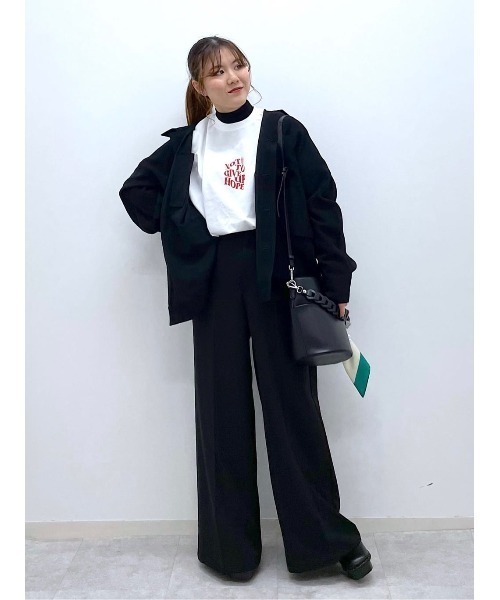 PAGEBOY（ページボーイ）の「ダッドサイズミリタリージャケット（ミリタリージャケット・レディース・ブラック/カーキ/ライトベージュ・FREE）」の5枚目の写真