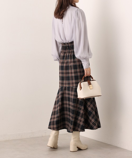 one after another NICE CLAUP(ワンアフターアナザーナイスクラップ)の「Sサイズあり チェックマーメイドスカート WEB限定商品(スカート・レディース・グレー系その他/ベージュ系その他/ブルー系その他・SMALL/MEDIUM)」の11枚目の写真