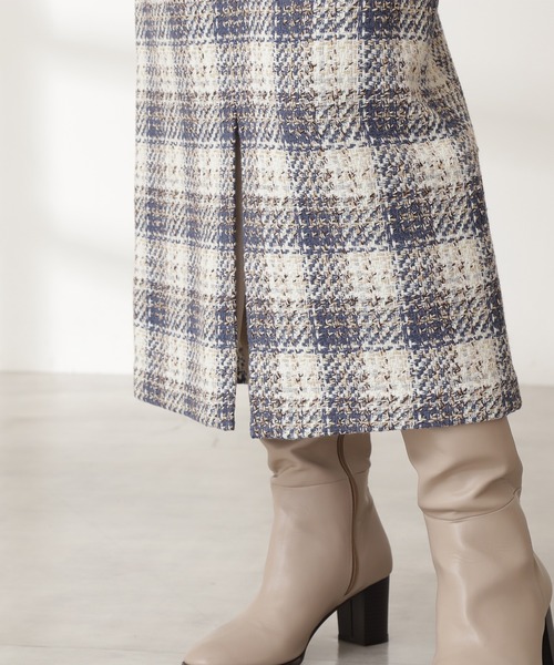 N.（N. Natural Beauty Basic）（エヌエヌナチュラルビューティーベーシック）の「【S Size Line】◆ツイードチェックタイトスカート（スカート・レディース・ブラック系その他/ブルー系その他・SMALL/MEDIUM）」の12枚目の写真