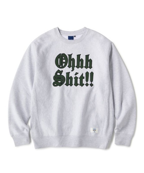 INTERBREED（インターブリード）の「【INTERBREED/インターブリード】Ohhh Shit Heavyweight Crewneck（スウェット・メンズ・ライトグレー/グリーン・XX-LARGE/X-LARGE）」の7枚目の写真