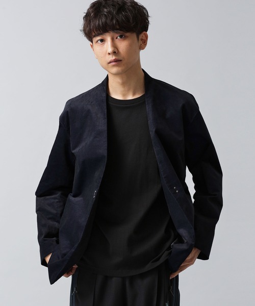 NANO universe（ナノユニバース）の「ヴィンテージ風モールスキン　ノーカラージャケット（テーラードジャケット・メンズ・ブラック/ネイビー/ベージュ/ブラウン・L/S/M/XL）」の13枚目の写真