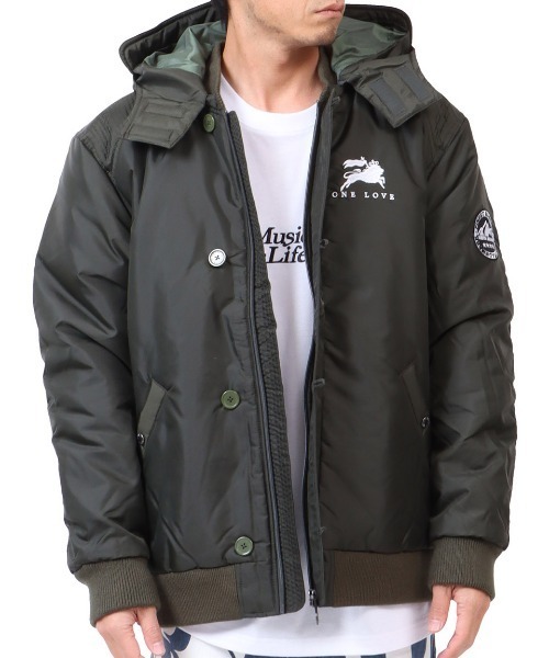 NESTA BRAND(ネスタブランド)の「撥水N2Bフード脱着JKT(ミリタリージャケット・メンズ・ブラック/カーキ・S/XXL/M/XL/L)」の11枚目の写真