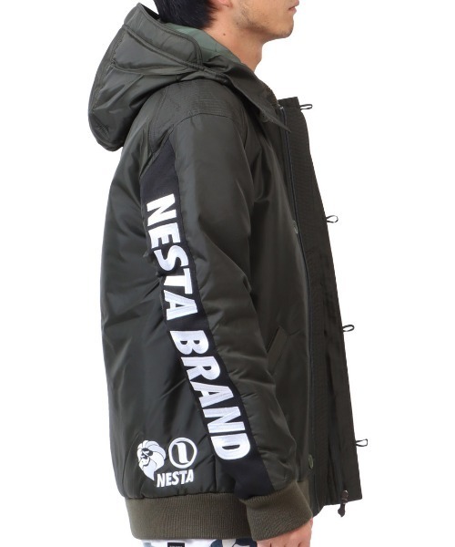 NESTA BRAND(ネスタブランド)の「撥水N2Bフード脱着JKT(ミリタリージャケット・メンズ・ブラック/カーキ・S/XXL/M/XL/L)」の13枚目の写真