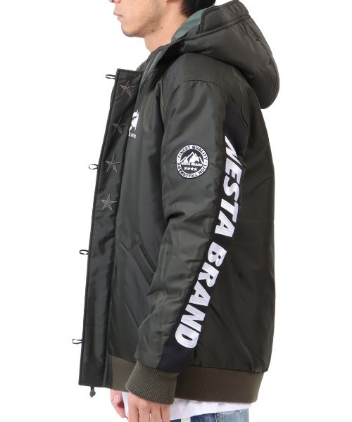 NESTA BRAND(ネスタブランド)の「撥水N2Bフード脱着JKT(ミリタリージャケット・メンズ・ブラック/カーキ・S/XXL/M/XL/L)」の14枚目の写真