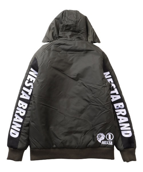 NESTA BRAND(ネスタブランド)の「撥水N2Bフード脱着JKT(ミリタリージャケット・メンズ・ブラック/カーキ・S/XXL/M/XL/L)」の18枚目の写真