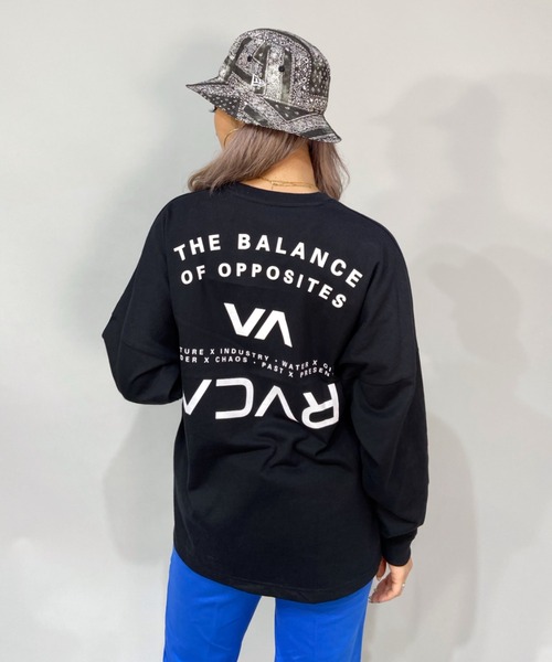 RVCA（ルーカ）の「RVCA/ルーカ   ビッグシルエット   バックプリントロゴロンT/ロングスリーブTEE   BC043-055（Tシャツ/カットソー・レディース・グリーン/ホワイト/ブラック・S/XS/M）」の9枚目の写真