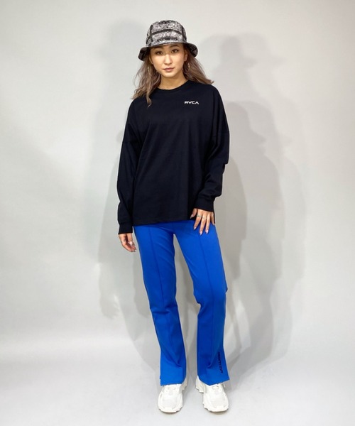 RVCA（ルーカ）の「RVCA/ルーカ   ビッグシルエット   バックプリントロゴロンT/ロングスリーブTEE   BC043-055（Tシャツ/カットソー・レディース・グリーン/ホワイト/ブラック・S/XS/M）」の7枚目の写真