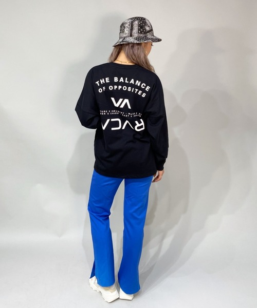 RVCA（ルーカ）の「RVCA/ルーカ   ビッグシルエット   バックプリントロゴロンT/ロングスリーブTEE   BC043-055（Tシャツ/カットソー・レディース・グリーン/ホワイト/ブラック・S/XS/M）」の16枚目の写真