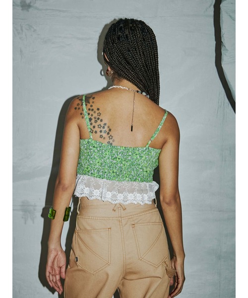 PAMEO POSE（パメオポーズ）の「Flower Queen Cami（キャミソール・レディース・グリーン/オレンジ・FREE）」の12枚目の写真