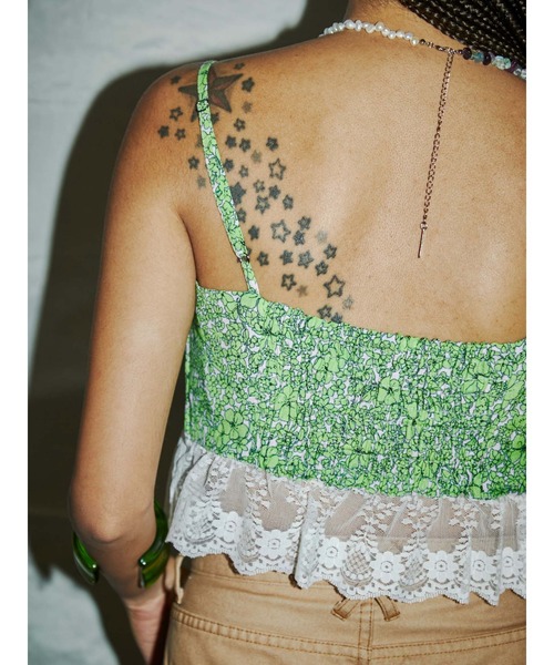 PAMEO POSE（パメオポーズ）の「Flower Queen Cami（キャミソール・レディース・グリーン/オレンジ・FREE）」の14枚目の写真