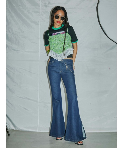 PAMEO POSE（パメオポーズ）の「Flower Queen Cami（キャミソール・レディース・グリーン/オレンジ・FREE）」の8枚目の写真