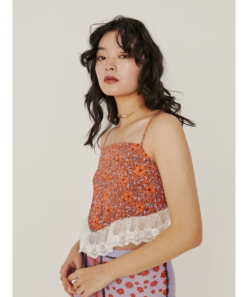 PAMEO POSE（パメオポーズ）の「Flower Queen Cami（キャミソール・レディース・グリーン/オレンジ・FREE）」の18枚目の写真