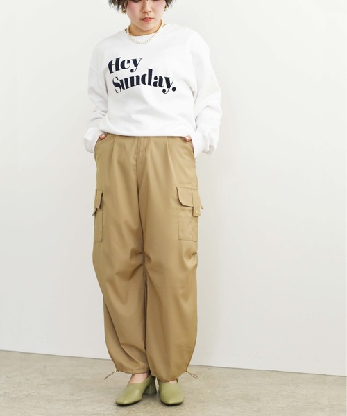 palm RICHE(ポームリシュ)の「レディーライクカーゴパンツ(カーゴパンツ・レディース・ブラック/ライトグリーン/ライトベージュ・M)」の12枚目の写真