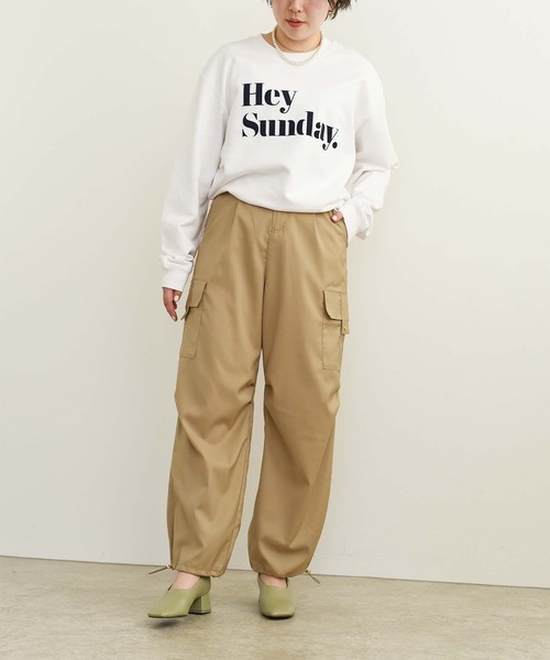 palm RICHE(ポームリシュ)の「レディーライクカーゴパンツ(カーゴパンツ・レディース・ブラック/ライトグリーン/ライトベージュ・M)」の14枚目の写真