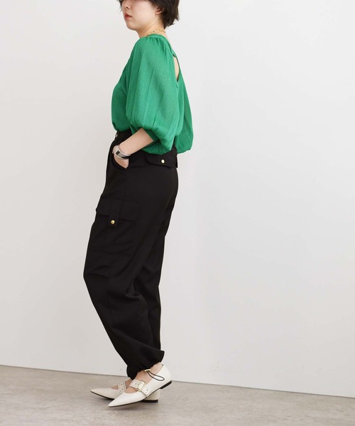 palm RICHE(ポームリシュ)の「レディーライクカーゴパンツ(カーゴパンツ・レディース・ブラック/ライトグリーン/ライトベージュ・M)」の19枚目の写真