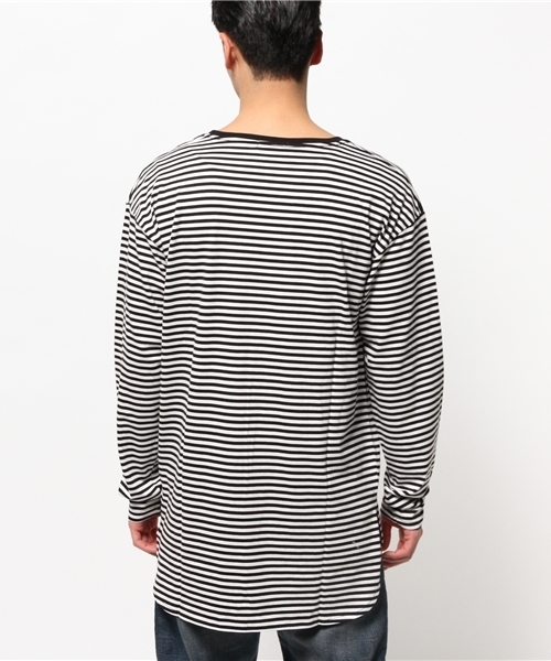 WEGO（ウィゴー）の「WEGO/ロングラウンドカットソー（Tシャツ/カットソー・メンズ・ブラック/ブラック系その他/杢グレー/ホワイト・LARGE/MEDIUM）」の11枚目の写真