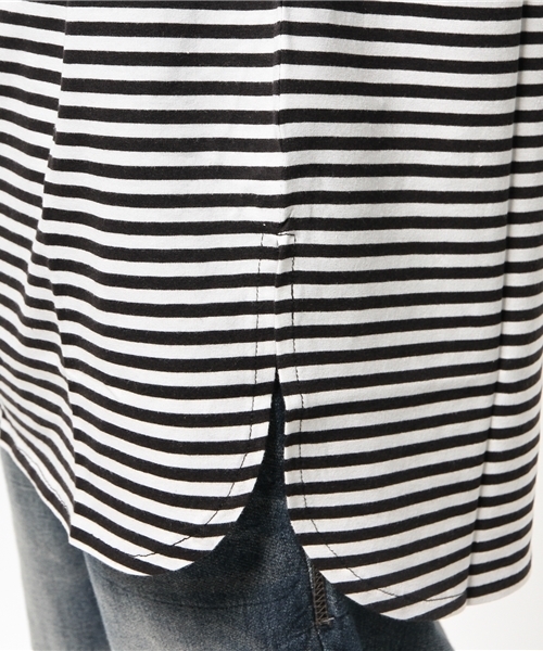 WEGO（ウィゴー）の「WEGO/ロングラウンドカットソー（Tシャツ/カットソー・メンズ・ブラック/ブラック系その他/杢グレー/ホワイト・LARGE/MEDIUM）」の7枚目の写真