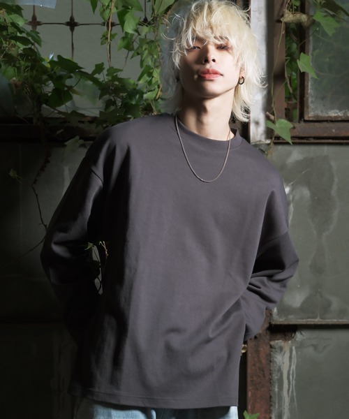 G.O.C（ジーオーシー）の「サイドジップルーズシルキーポンチロンT（Tシャツ/カットソー・メンズ・ホワイト/チャコールグレー/ブラック・MEDIUM/LARGE）」の3枚目の写真