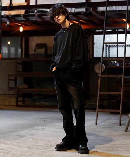 G.O.C（ジーオーシー）の「サイドジップルーズシルキーポンチロンT（Tシャツ/カットソー・メンズ・ホワイト/チャコールグレー/ブラック・MEDIUM/LARGE）」の11枚目の写真