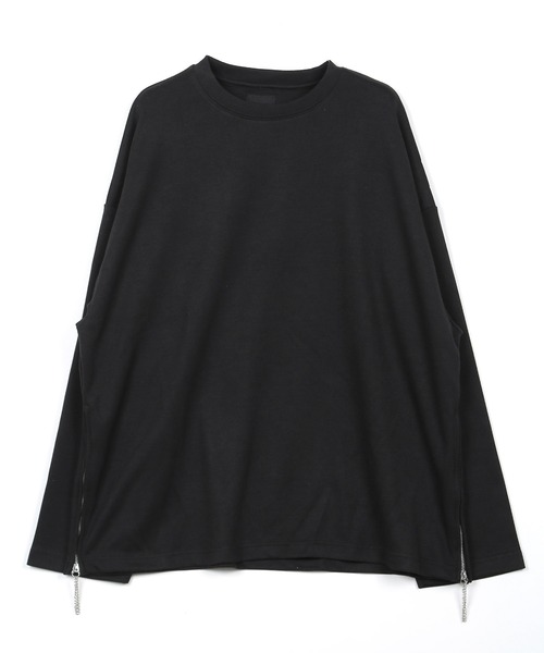 G.O.C（ジーオーシー）の「サイドジップルーズシルキーポンチロンT（Tシャツ/カットソー・メンズ・ホワイト/チャコールグレー/ブラック・MEDIUM/LARGE）」の12枚目の写真