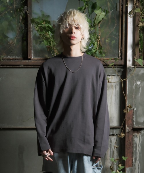 G.O.C（ジーオーシー）の「サイドジップルーズシルキーポンチロンT（Tシャツ/カットソー・メンズ・ホワイト/チャコールグレー/ブラック・MEDIUM/LARGE）」の17枚目の写真