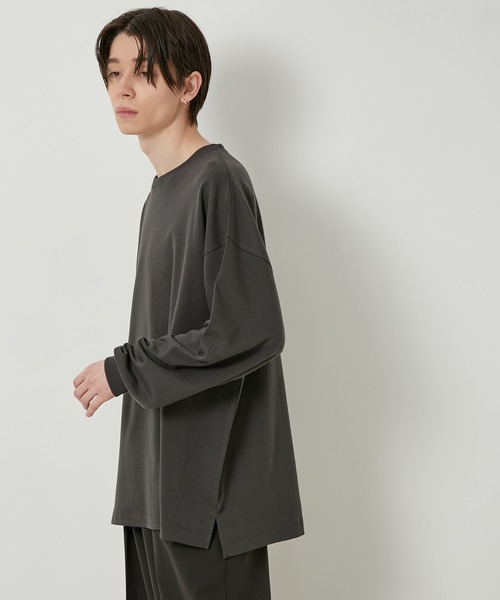 JUNRED（ジュンレッド）の「ソフティーポンチロングスリーブTシャツ（Tシャツ/カットソー・メンズ・ホワイト/チャコールグレー/ライトグレー/グリーン・M/L/LL）」の5枚目の写真