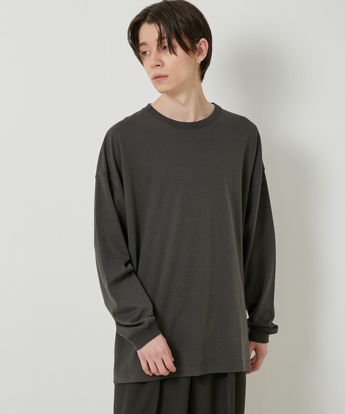 JUNRED（ジュンレッド）の「ソフティーポンチロングスリーブTシャツ（Tシャツ/カットソー・メンズ・ホワイト/チャコールグレー/ライトグレー/グリーン・M/L/LL）」の6枚目の写真