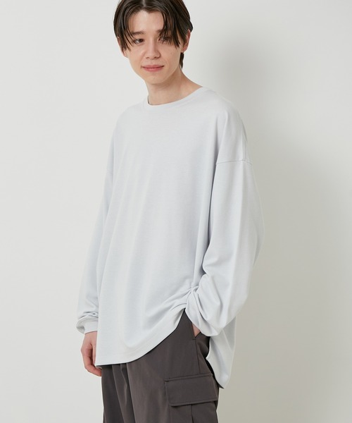 JUNRED（ジュンレッド）の「ソフティーポンチロングスリーブTシャツ（Tシャツ/カットソー・メンズ・ホワイト/チャコールグレー/ライトグレー/グリーン・M/L/LL）」の7枚目の写真