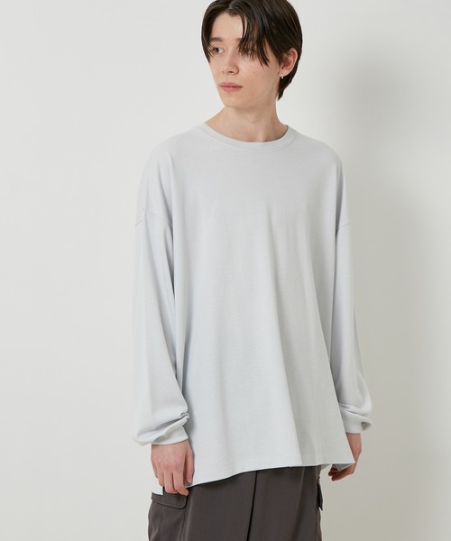 JUNRED（ジュンレッド）の「ソフティーポンチロングスリーブTシャツ（Tシャツ/カットソー・メンズ・ホワイト/チャコールグレー/ライトグレー/グリーン・M/L/LL）」の8枚目の写真