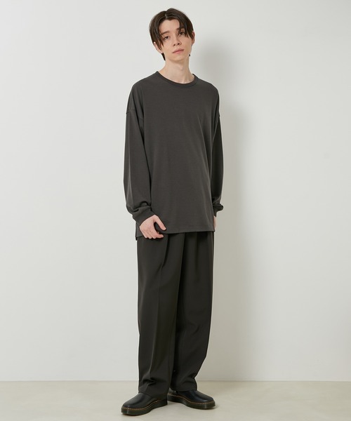 JUNRED（ジュンレッド）の「ソフティーポンチロングスリーブTシャツ（Tシャツ/カットソー・メンズ・ホワイト/チャコールグレー/ライトグレー/グリーン・M/L/LL）」の14枚目の写真