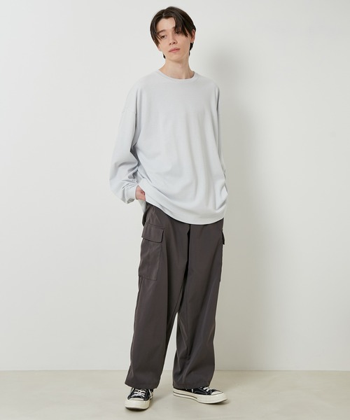 JUNRED（ジュンレッド）の「ソフティーポンチロングスリーブTシャツ（Tシャツ/カットソー・メンズ・ホワイト/チャコールグレー/ライトグレー/グリーン・M/L/LL）」の16枚目の写真