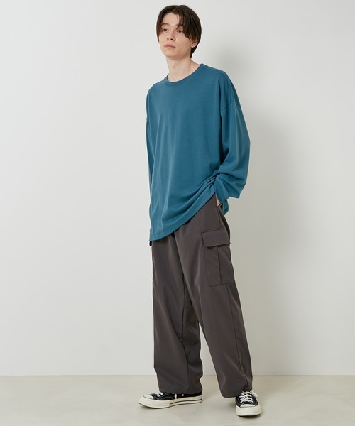 JUNRED（ジュンレッド）の「ソフティーポンチロングスリーブTシャツ（Tシャツ/カットソー・メンズ・ホワイト/チャコールグレー/ライトグレー/グリーン・M/L/LL）」の20枚目の写真