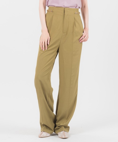 LAYMEE（レイミー）の「Centre pants / セントレパンツ（その他パンツ・レディース・カーキ/ピンク/アイボリー・FREE）」の16枚目の写真