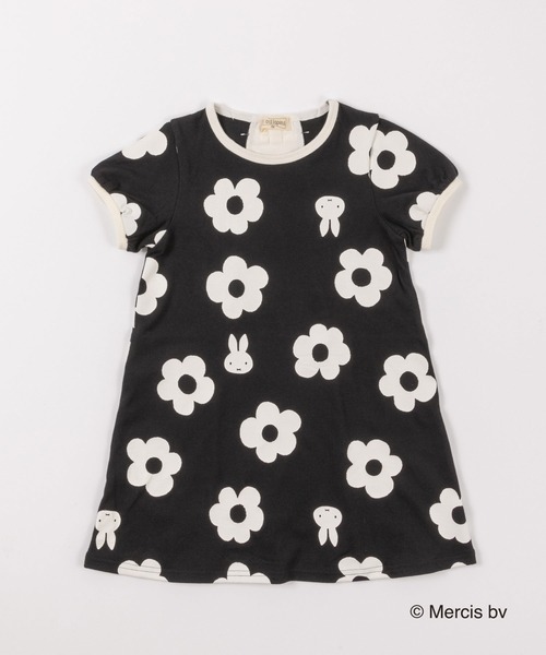 Miffy フラワープリント半袖ワンピース 100 1cm ワンピース Miffy ミッフィー のファッション通販 Zozotown