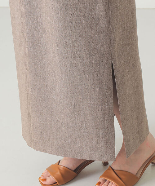 BEAMS LIGHTS（ビームスライツ）の「BEAMS LIGHTS / リネン調 スリット スカート（スカート・レディース・ブラウン/ピンク・38/36）」の18枚目の写真