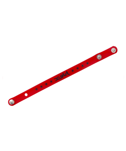 X-girl（エックスガール）の「【mini3月号掲載】XGIRL VINYL WRISTBAND（バングル/リストバンド・レディース・ホワイト/ブラック/レッド/ピンク/パープル/イエロー/クリア・ONE SIZE）」の7枚目の写真