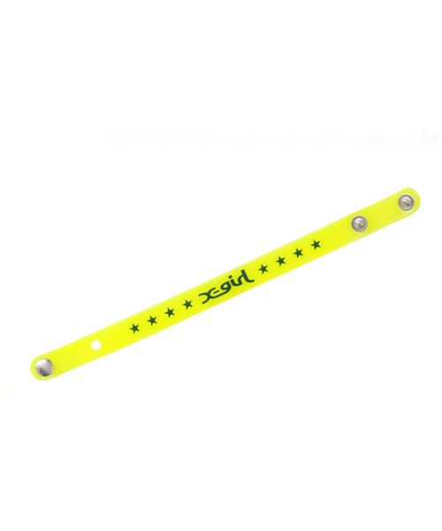 X-girl（エックスガール）の「【mini3月号掲載】XGIRL VINYL WRISTBAND（バングル/リストバンド・レディース・ホワイト/ブラック/レッド/ピンク/パープル/イエロー/クリア・ONE SIZE）」の5枚目の写真